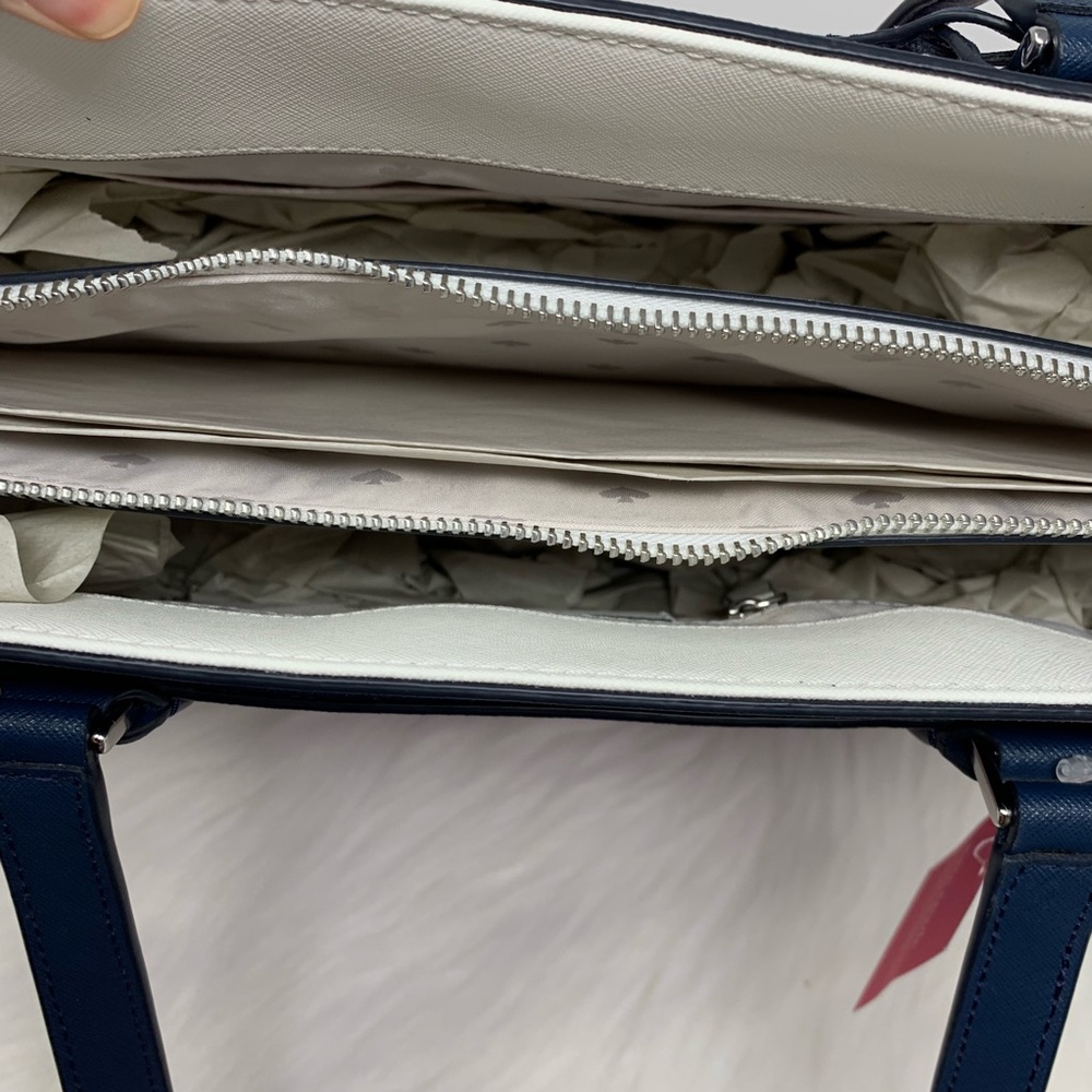 Kate spade Cameron laptop Tote Lavender White - Picture 7 of 8